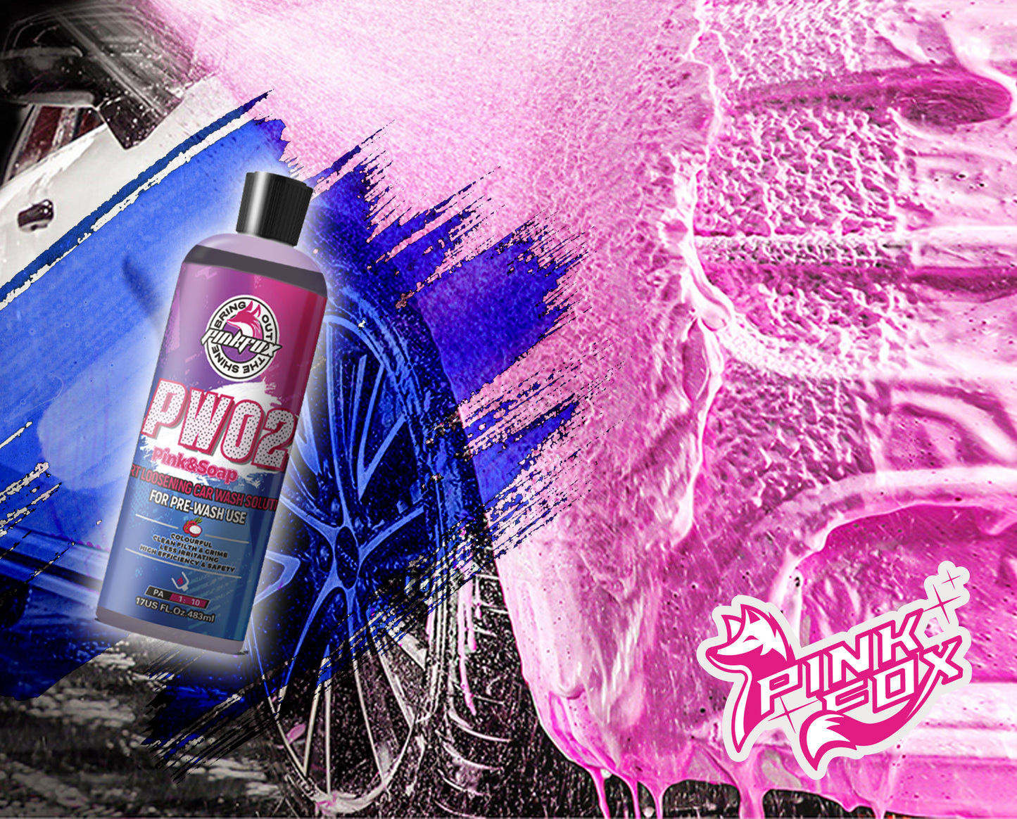 PW02 PRE-WASH PINK ULTRA SNOW FOAM